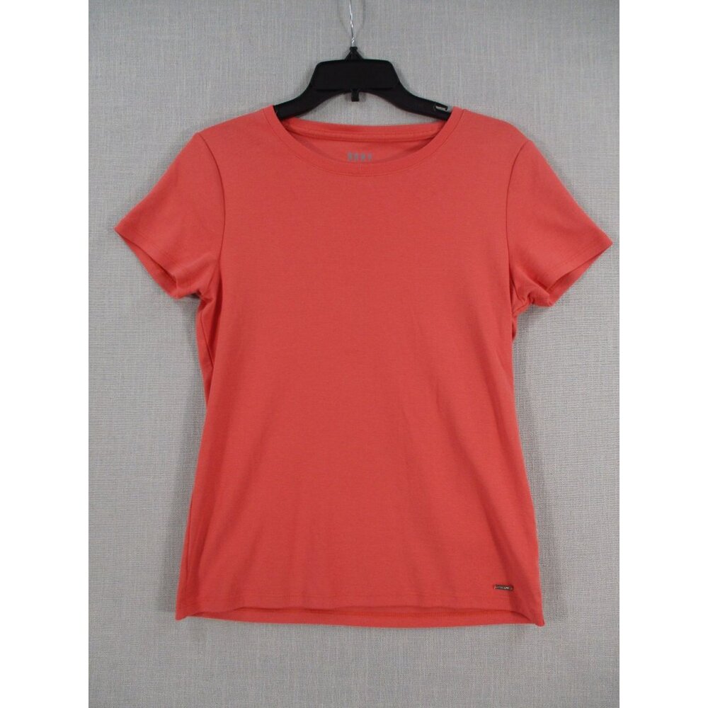 DKNY‎ Womens Coral T-Shirt M Crew Neck Short Sleeve Casual Tee